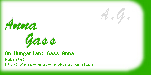 anna gass business card